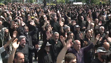 اقامه عزای مردم در اربعین سرور و سالار شهیدان در رشت